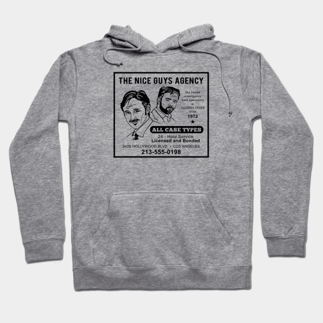 The Nice Guys Agency Newspaper Ad Hoodie by Alema Art